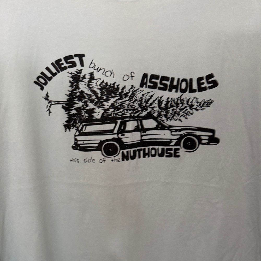 Humorous Christmas Vacation with Car and Tree Design